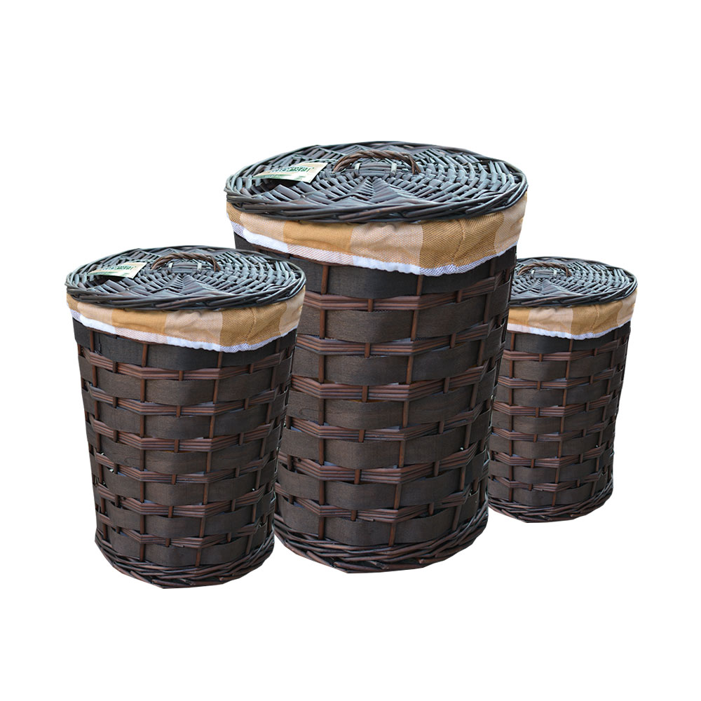 Canasta redonda para lavandería set de 3 piezas – Importadora Fremar